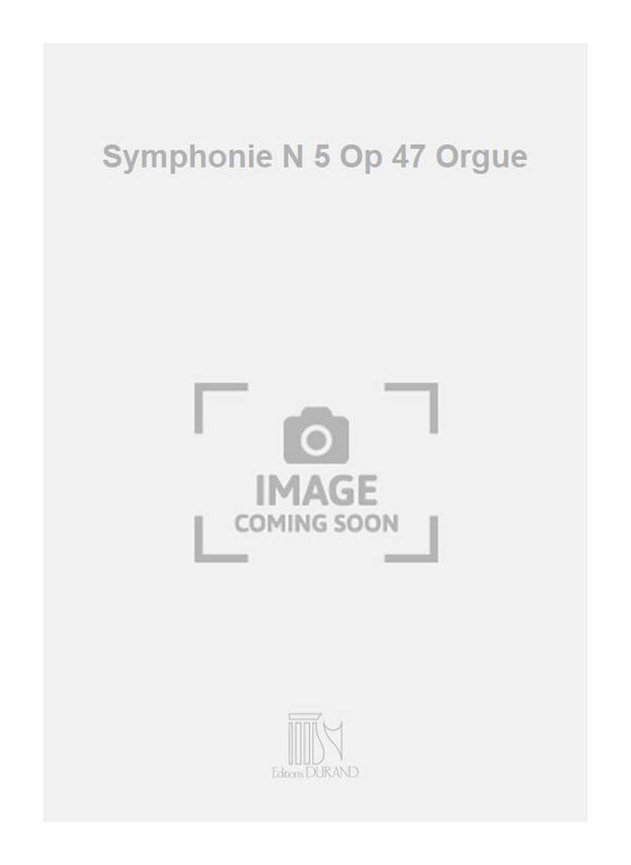 Symphonie N 5 Op 47 Orgue 